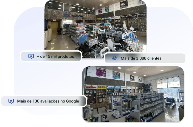 Equipamentos médicos e hospitalares da Nacional Store